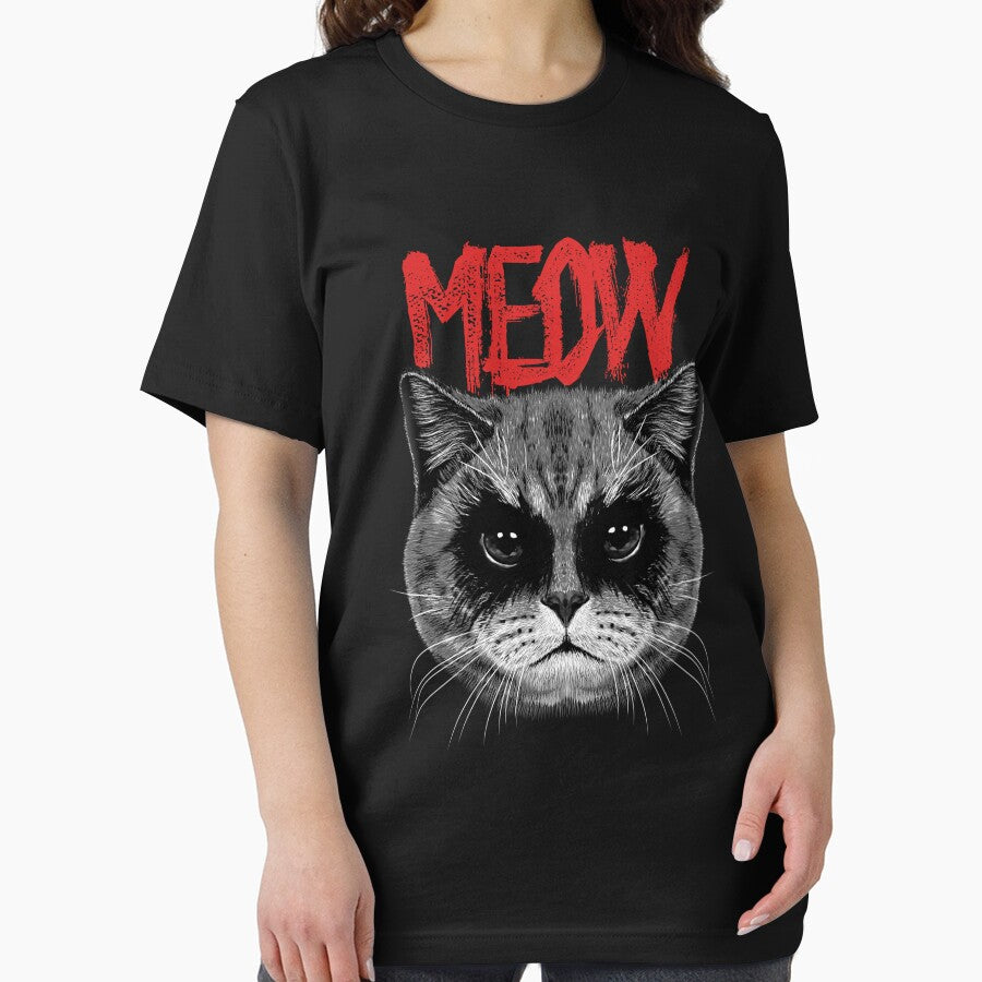 Black Metal Cat  Meow Metalhead by monokromatik