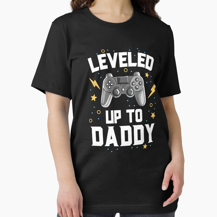 Leveled Up To Daddy Baby Announcement Gaming Gamer by 14thFloor