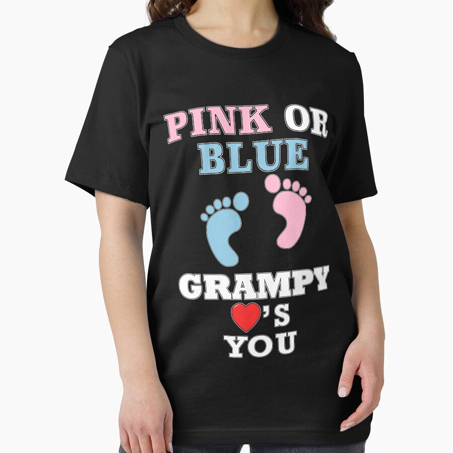 Pink Or Blue Grampy Loves You Gender Reveal Baby Shower by arcadetoystore