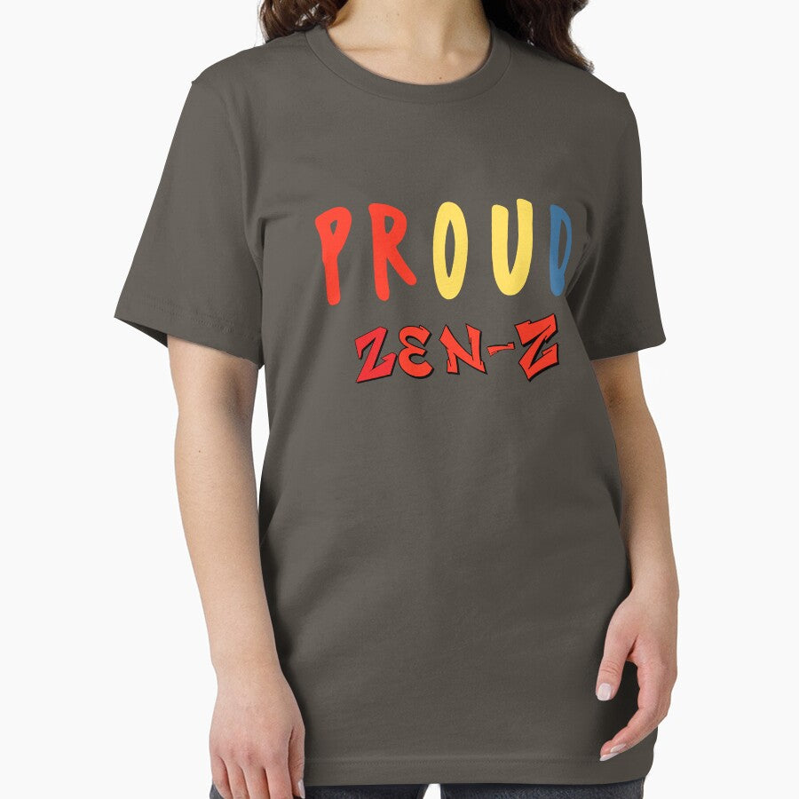 Proud Gen Z Typography Colorful Lettering | Cool Aesthetic Gen-Z Quote Design by MOTAS FASHION