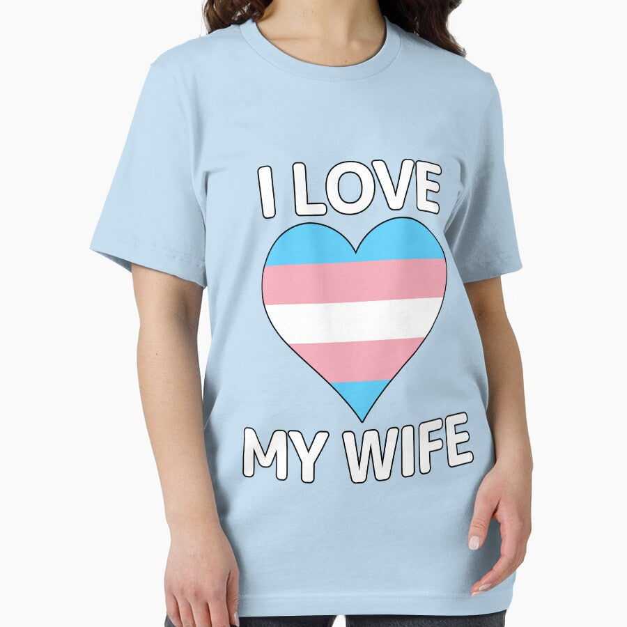 I Love My Wife - Transgender Pride Heart by CoolArtGeek