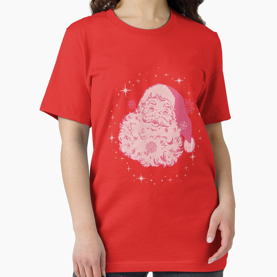Retro Vintage Pink Santa Claus - Not So Ugly Christmas Sweater - Christmas Jumper by DesignByLeo