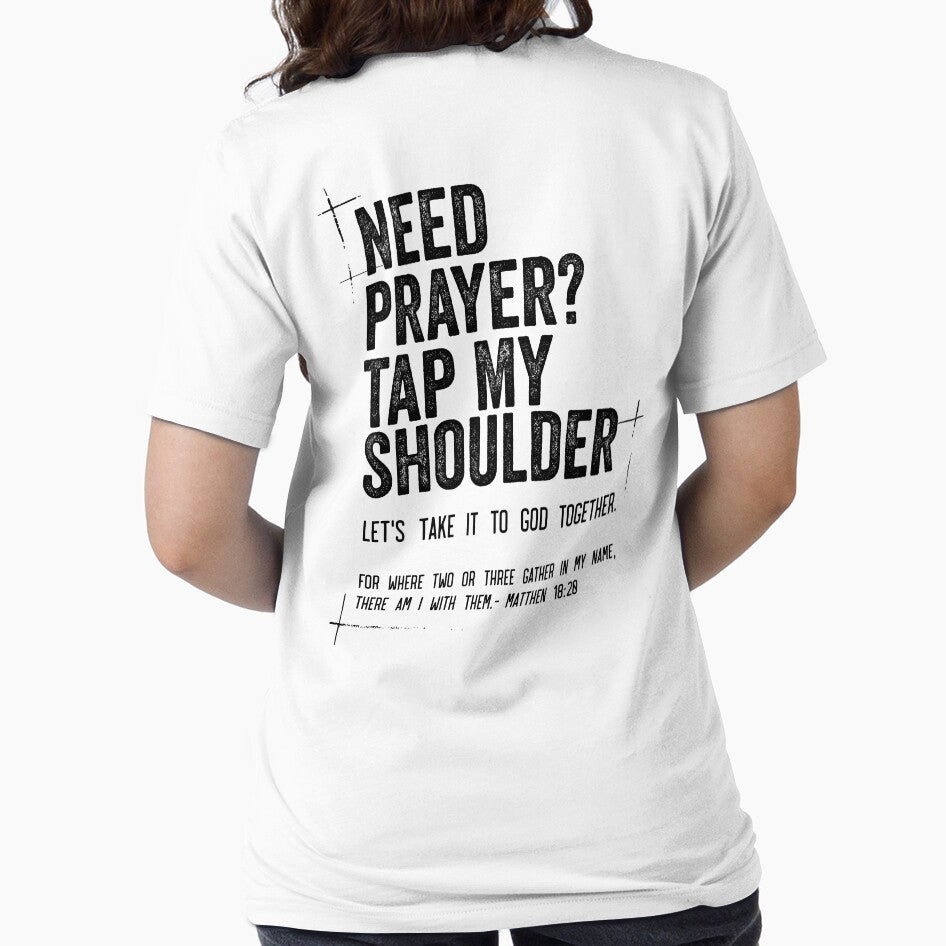 Need Prayer Tap My Shoulder Christian Bible Verse Faith by SatyakiMandal3D