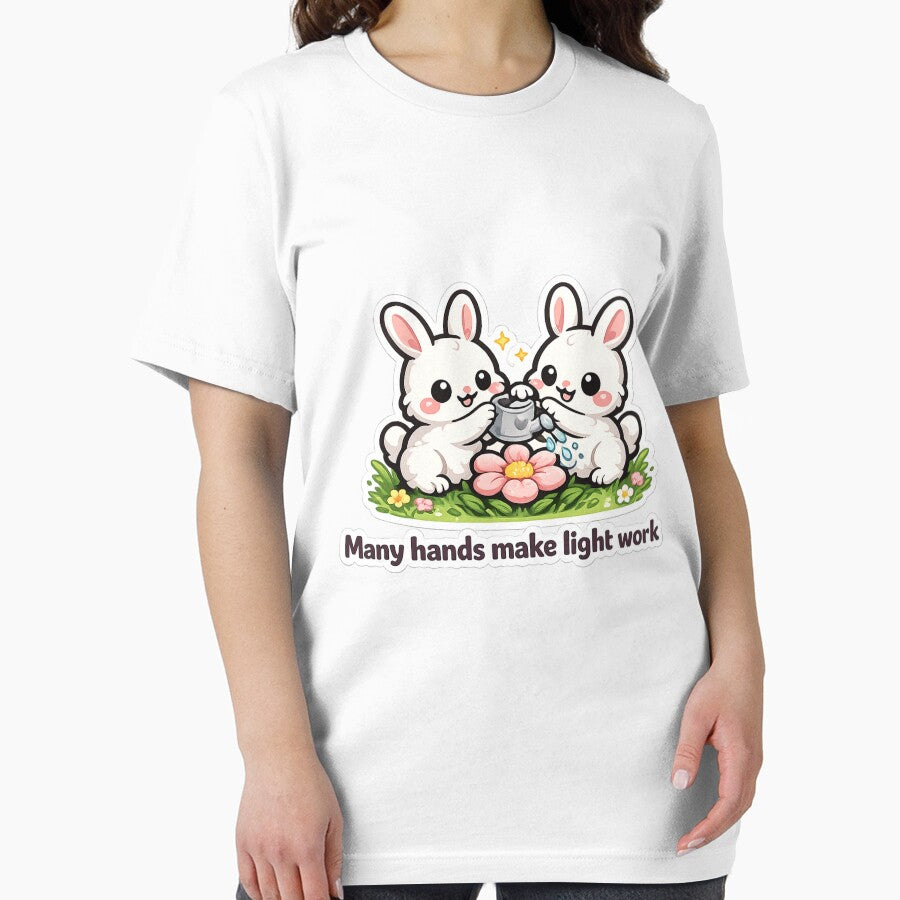 Sweet Kawaii Bunnies Many Hands Work by Bright Sprout Wear