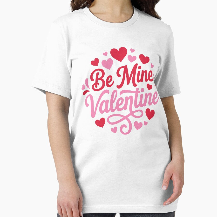 Be Mine Valentine Pink Script Typography by Lora Art