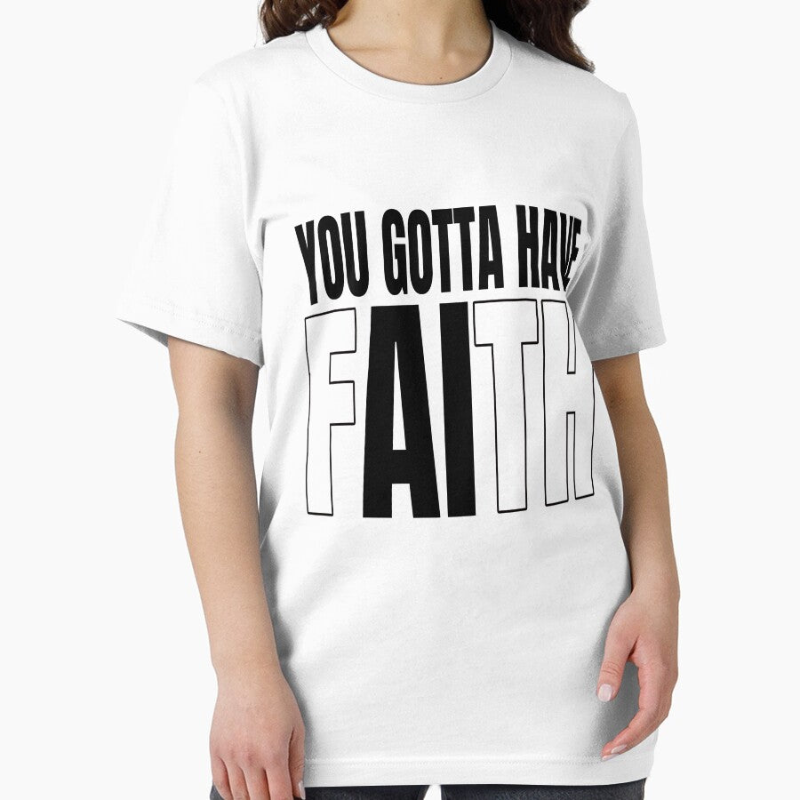 FAITH AI Contrast | Minimalist Ironic 80s Style Art by REAL IRISH GIFTS