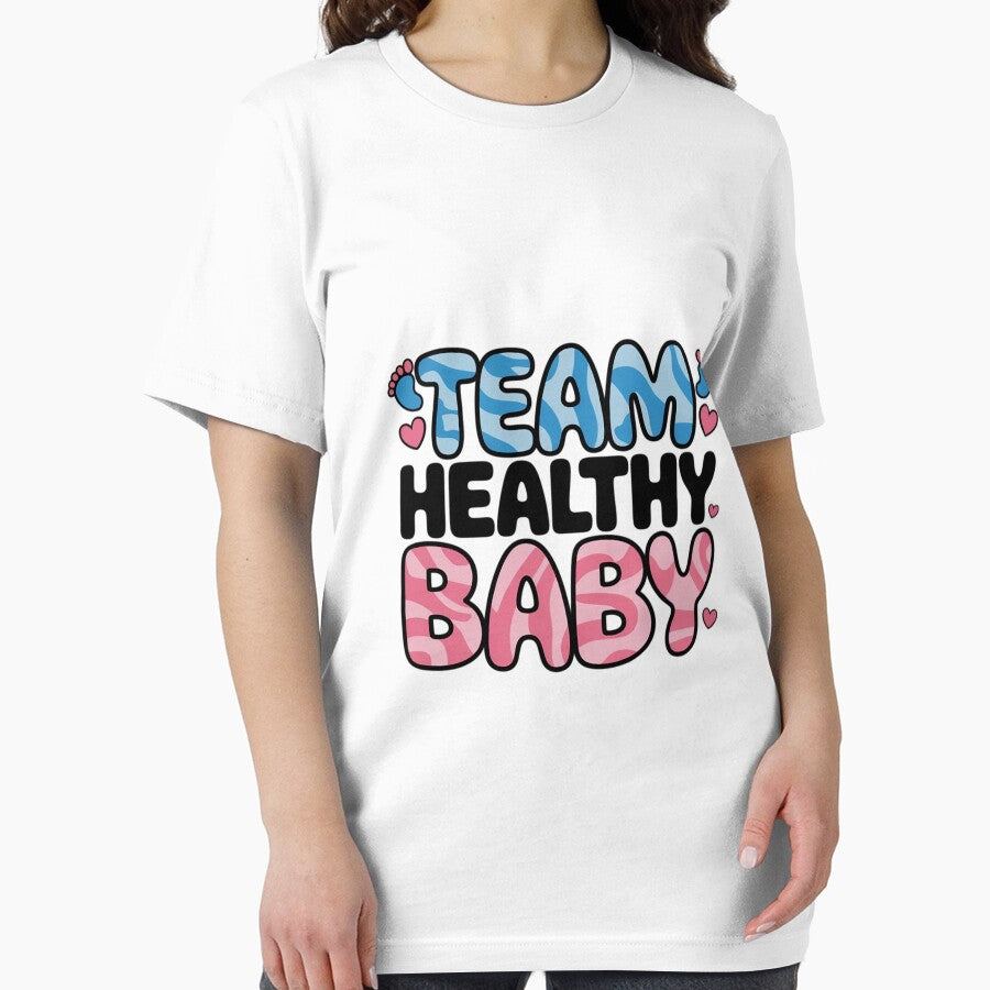 Team Healthy Baby Gender Reveal Party Pink Or Blue by ConceptThena