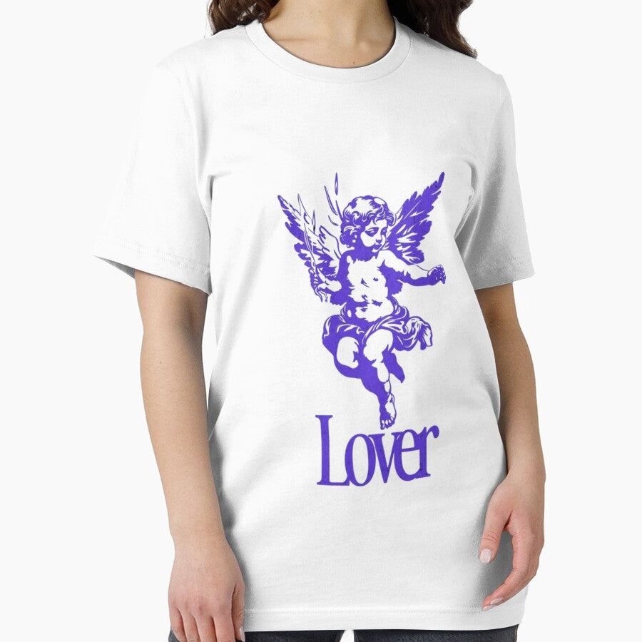 Purple Cupid Love T-Shirt | Vintage Angel Graphic Tee | Romantic Aesthetic Design by thebunnycove