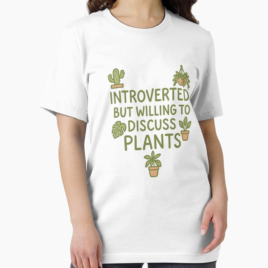 Introverted but Willing to Discuss Plants – Cute & Funny Quote for Plant Lovers by CosmicSplendor