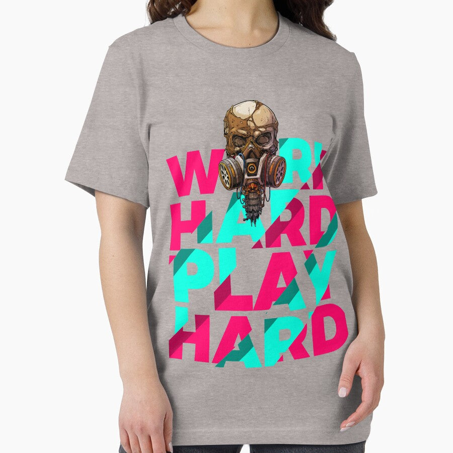 Work Hard Play Hard Skull Motivation by arendbotha