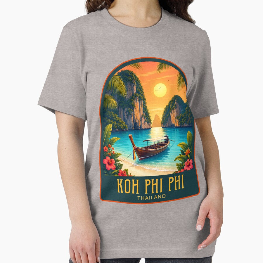 Koh Phi Phi Vintage Travel Illustration by HomeLivingCo