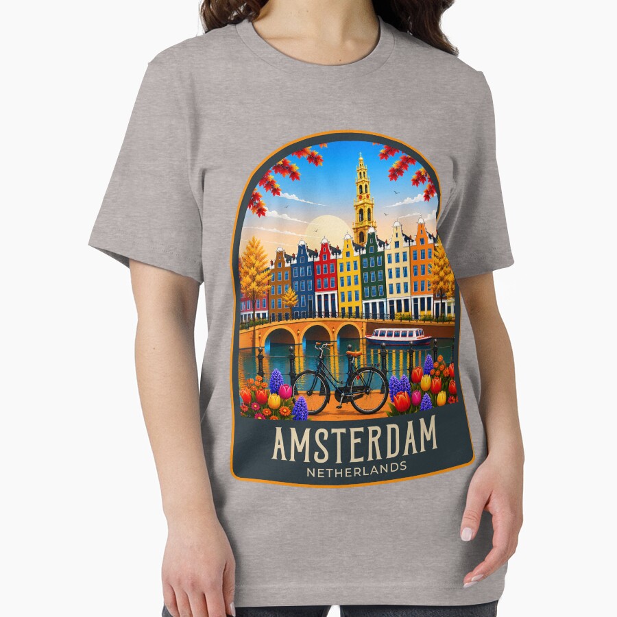 Amsterdam Vintage Travel Illustration by HomeLivingCo
