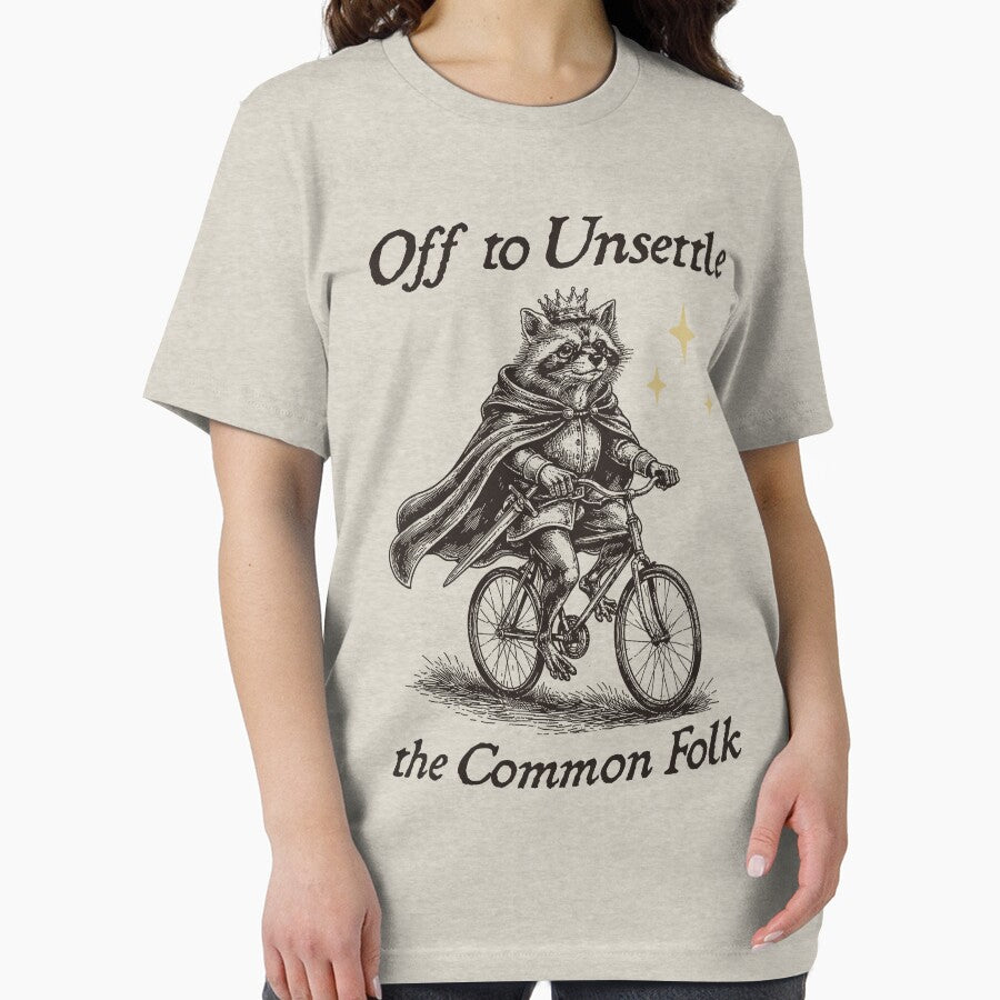 Raccoon Off to Unsettle the Common Folk, Funny Animal Meme Lover, Retro Sarcastic by borenclolahroy