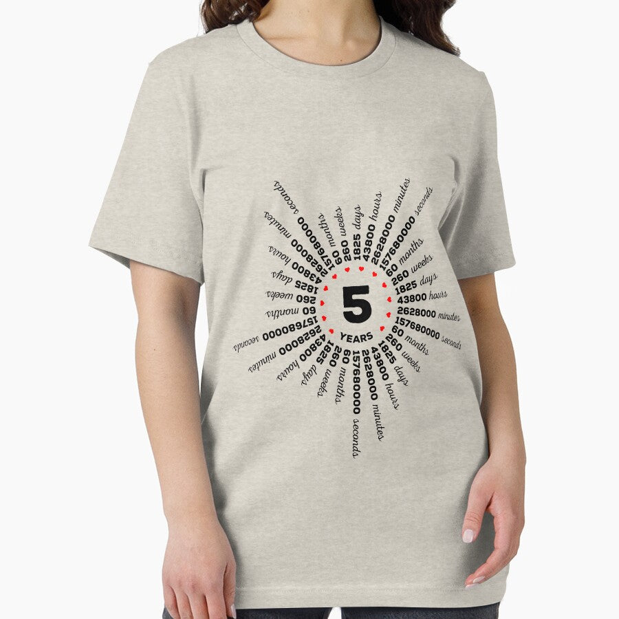 Fifth anniversary of dating or being married. Happy 5 Years Together Gift for love partners by MemWear
