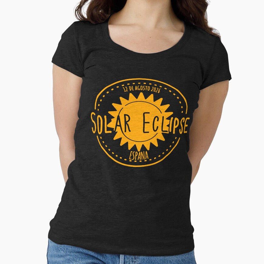 Espana 12 de agosto 2026 Solar Eclipse Orange color design by EmeraldeaArt