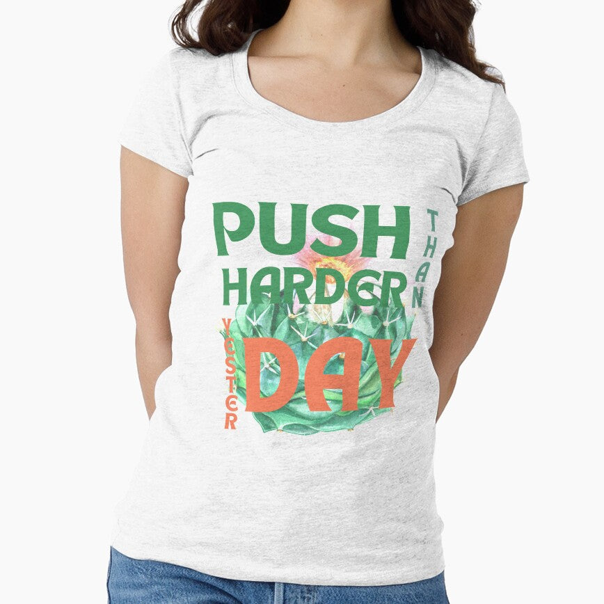 Empowered Women Quote- Push harder Than Yesterday by AshStylz