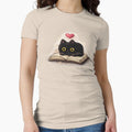 Black Cat Reading Book Illustration by The Vibe Makers