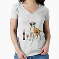 Boxer and wine Funny Dog by TeeDoozy