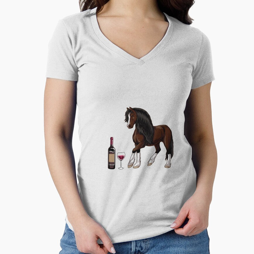 Shire horse and wine funny horse by TeeDoozy