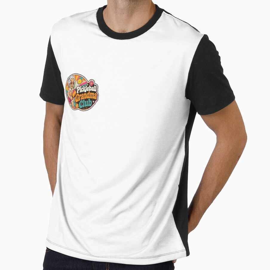 Pickleball Grandma Club Retro 70s Groovy Badge T-Shirt - Energetic Grandma Pickleball Alternative titles by Innersoul studio