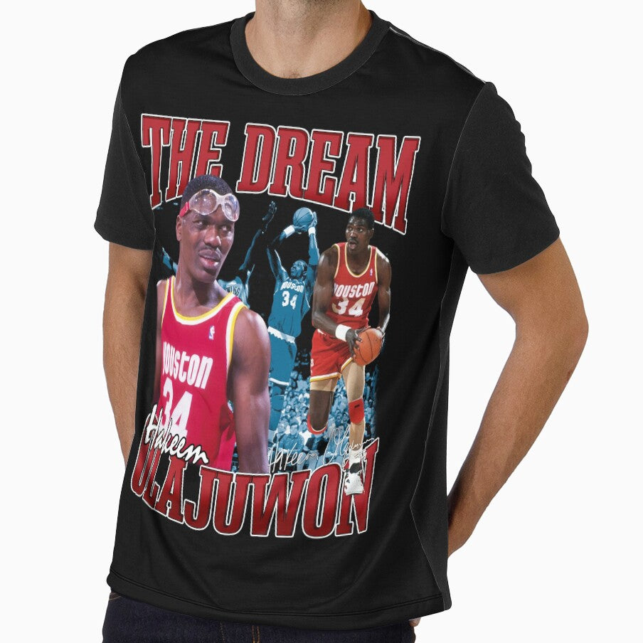Vintage Hakeem Olajuwon The Dream Basketball Legend Signature Retro 80s 90s Bootleg Rap Style by Jonas Homenick ⭐⭐⭐⭐⭐(316)