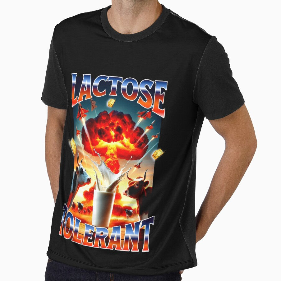 Lactose Tolerant - Funny Pro Dairy in Vintage 90s Bootleg Style by PetNamedPeeve