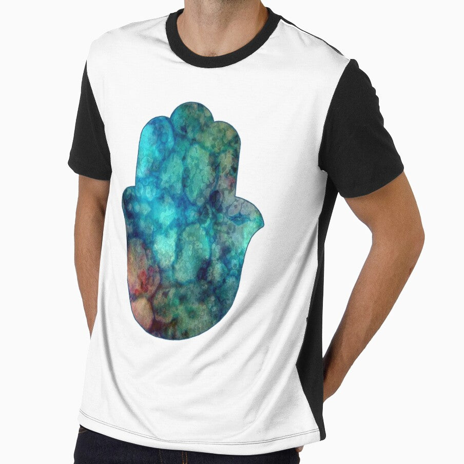 Shiny Abstract Hamsa Hand by maryedenoa