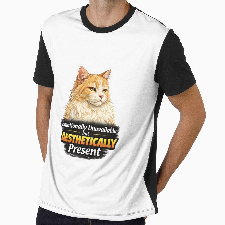 Emotionally Unavailable but Aesthetically Present Cat Sticker by Gentlestate