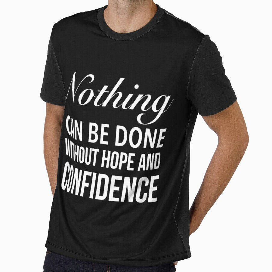 Nothing can be done without confidence - Motivational Slogan Words by Delandor