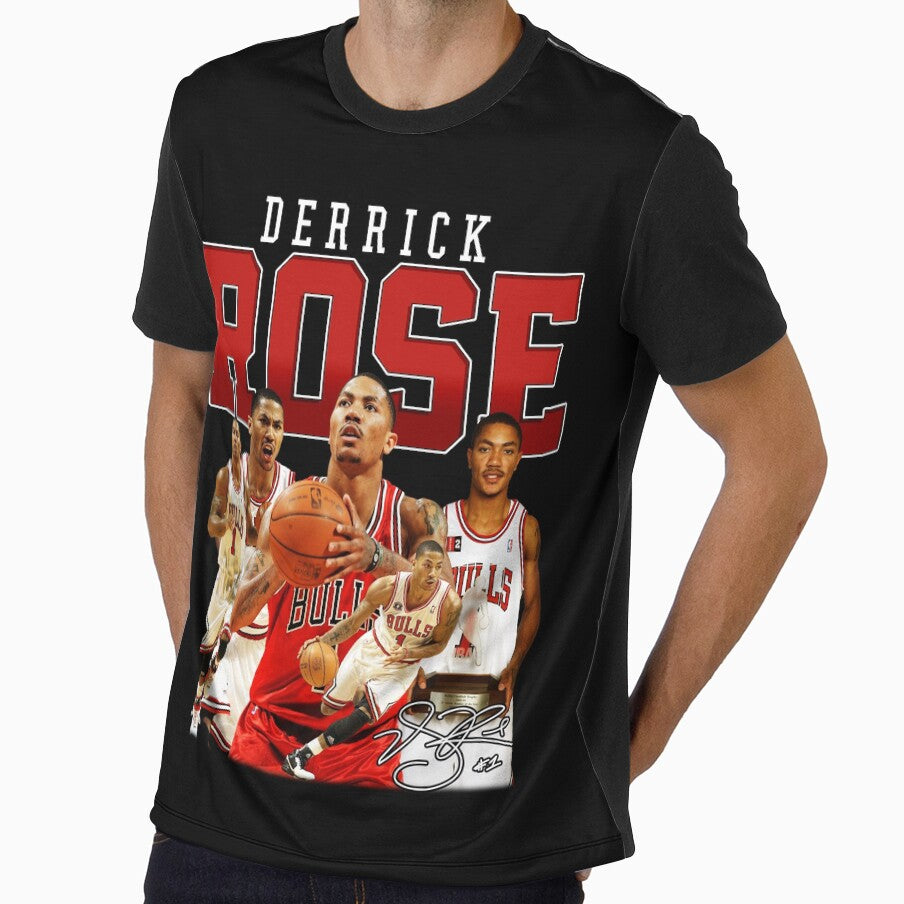Derrick Rose MVP Chicago Basketball Signature Vintage Retro 80s 90s Bootleg Rap Style by Isabella Heller ⭐⭐⭐⭐⭐(316)