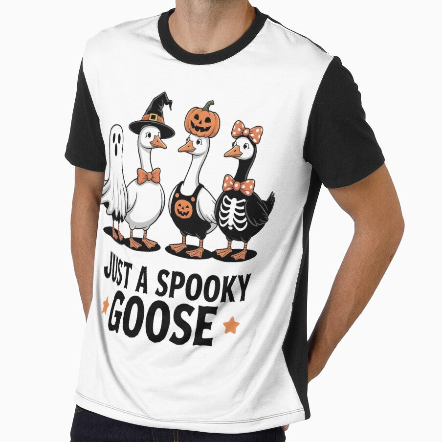 Halloween Funny Goose Shirt , Just a Spooky Goose Shirt , Halloween Shirt , Skeleton Goose Tee , Spooky Season Shirt , Spooky Tee by LotusArtShop68