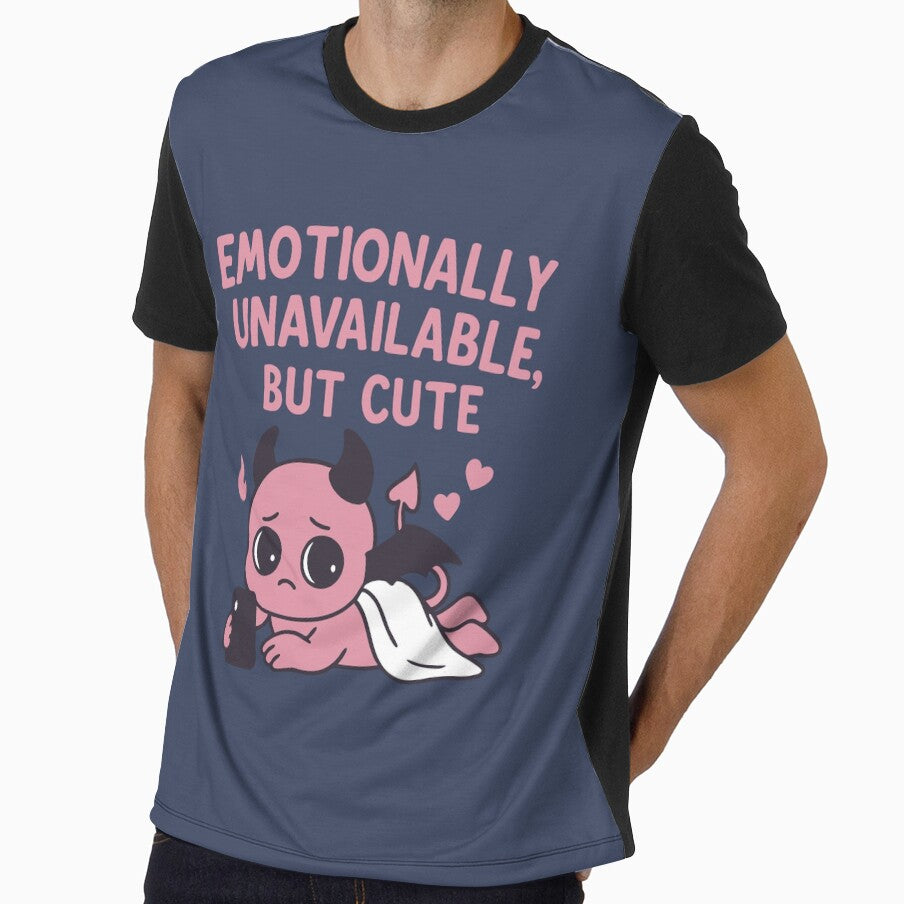 Emotionally Unavailable but Cute – Funny Kawaii Demon by TeeLabDesign