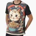 Kawaii vintage style japenese ramen cat - Noodle Neko Retro by Crealyssa