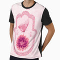 Butterfly Lotus Pink Hamsa Hand by maryedenoa