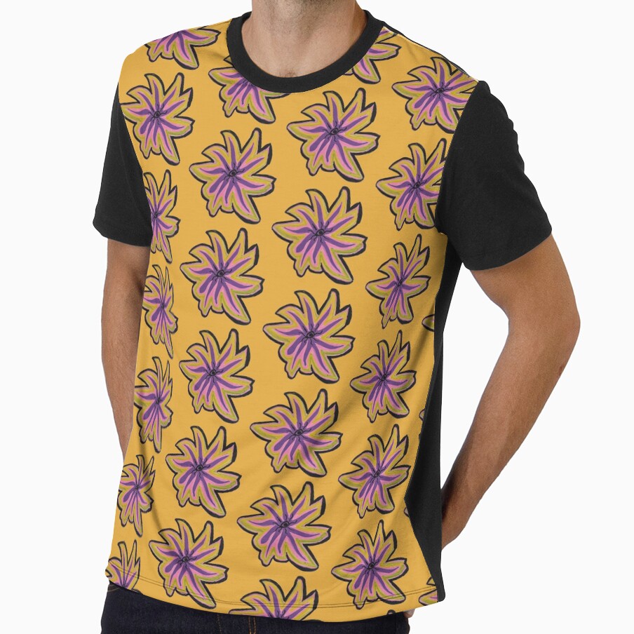 Groovy 70s Starburst Floral - Honey Amber Edition by energyoflove333
