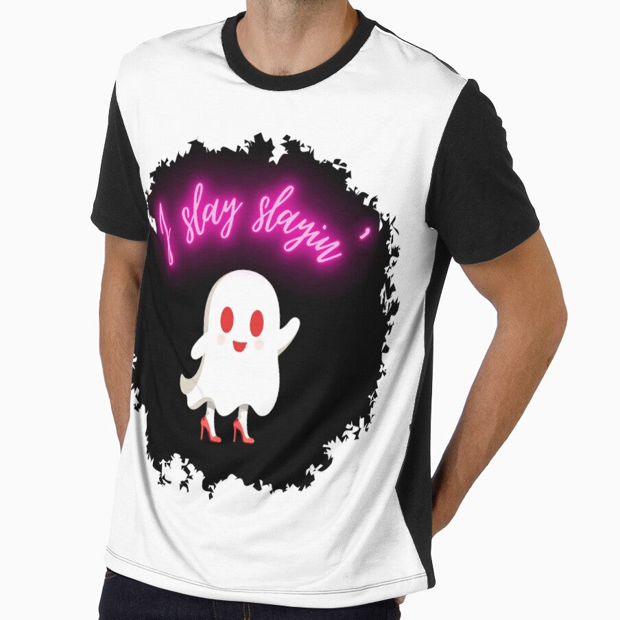 Cute Ghost I Slay Slayin’ Halloween by Pets & Memes & Stuff