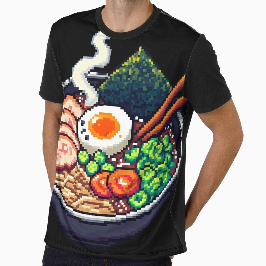 Retro 8-Bit Japanese Ramen Noodle Pixel Art by oynipshop