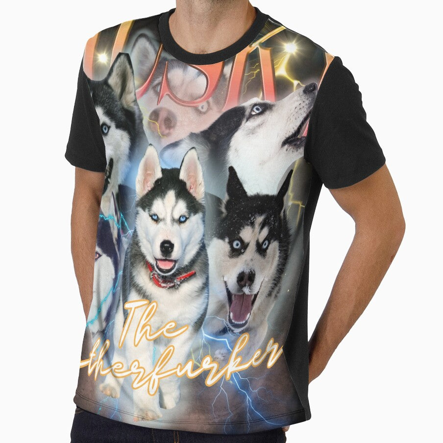 Husky The Motherfurker Bootleg 90s cute dogs design by Teez Haven