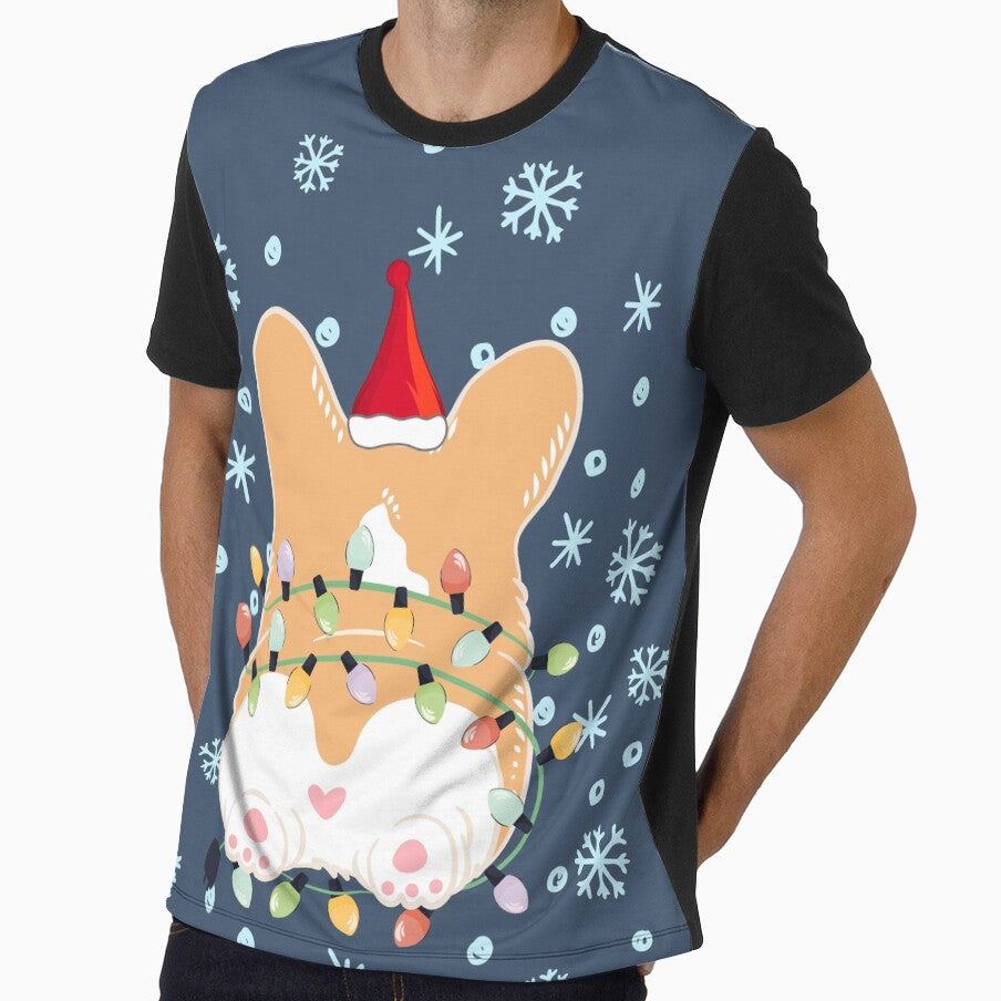 Cute Christmas Corgi Butt - Red 1 by Lulupainting