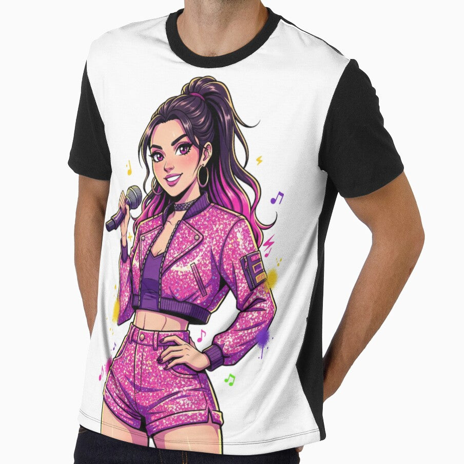 Sparkling Pop Idol: Pink Neon Star by Skully-Studio