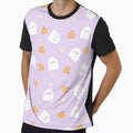 Cute Halloween ghost and pumpkin (purple) by SnugbugStudios