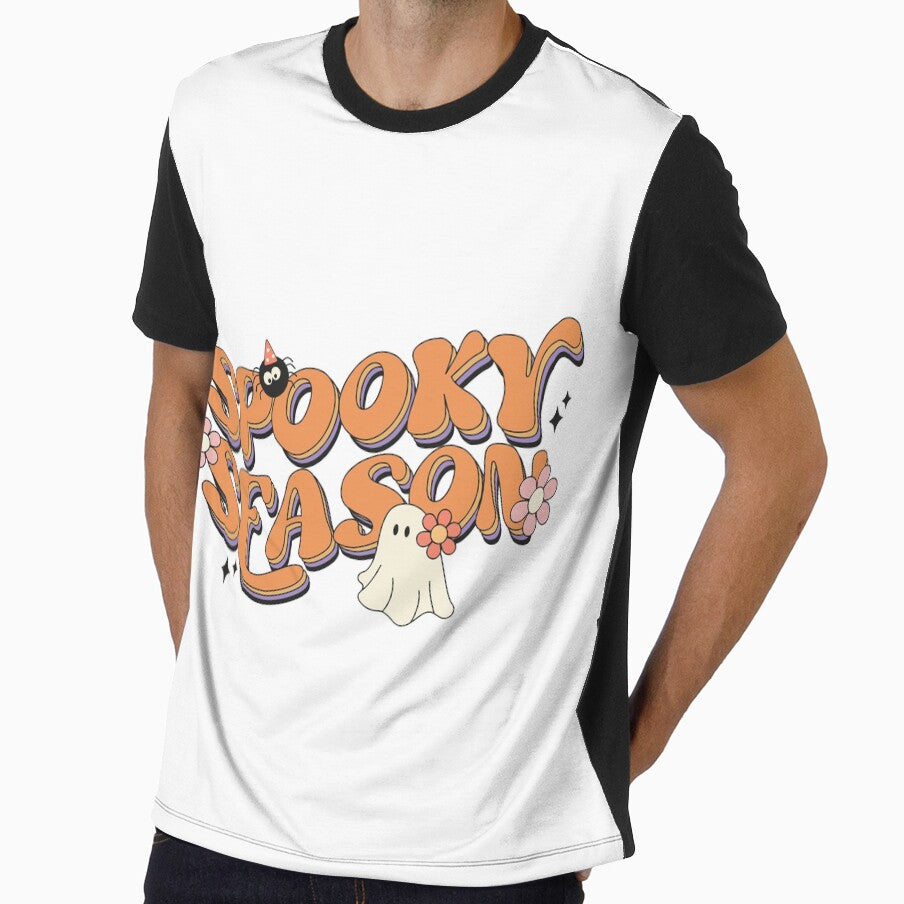 Spooky Season Halloween T-Shirt, Cute Ghost Halloween Shirt, Retro Fall Shirt, Fall Shirt, Halloween Vibes Shirt, Spooky Season Boo Tee by Art-Self Studio