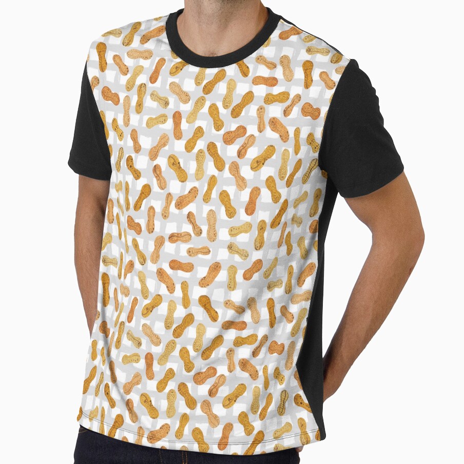 Peanuts  on gray gingham by natalievmason