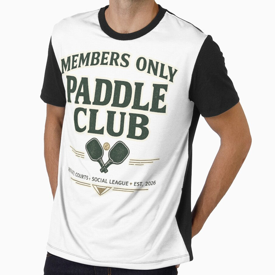 Members Only Paddle Club Shirt | Private Courts Social League Pickleball Padel Design | Est. 2026 Vintage Sports Badge by The Daily Goods