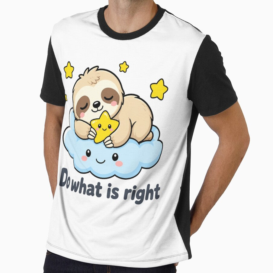 Cute Kawaii Sloth Do What Is Right by Bright Sprout Wear