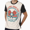Pickleball Social Club Vintage Crossed Paddles Retro Athletic Sports Badge Art by MarCinu Art