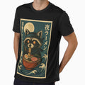 Ninja Raccoon Ramen Noodles Japanese Retro Vintage Style Anime Graphic by Damcoc