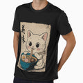 Kawaii White Cat Ramen Cute Vintage Japanese Kawaii Style Graphic by Damcoc