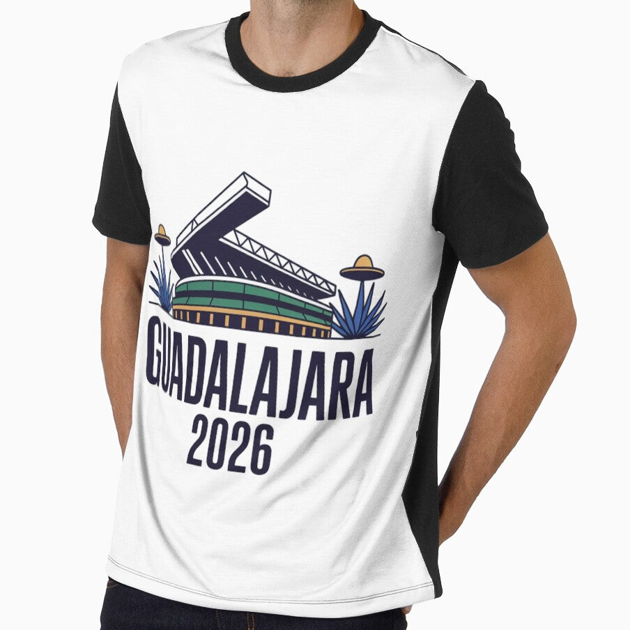 Guadalajara 2026  Mexico Football Soccer Souvenir T-Shirt V18 by DarylWelsh2024
