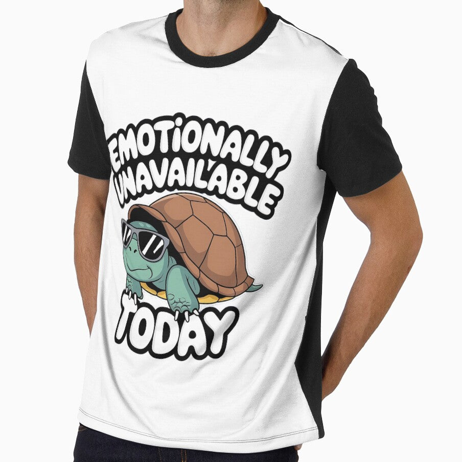 Emotionally Unavailable Today - Cool Turtle Introvert Humor Design by Evolved Ape